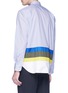 Back View - Click To Enlarge - COMME DES GARÇONS HOMME - Colourblock panel stripe shirt