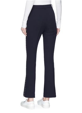Back View - Click To Enlarge - COMME MOI - Topstitch outseam flared suiting pants