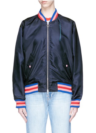 Main View - Click To Enlarge - MIRA MIKATI - Car embroidered bomber jacket