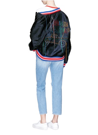 Figure View - Click To Enlarge - MIRA MIKATI - Car embroidered bomber jacket