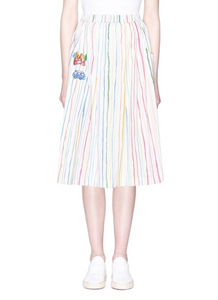 Main View - Click To Enlarge - MIRA MIKATI - 'Crayon' stripe skirt