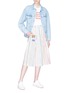 Figure View - Click To Enlarge - MIRA MIKATI - 'Crayon' stripe skirt
