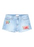 Main View - Click To Enlarge - MIRA MIKATI - 'Venice Beach' graphic appliqué denim shorts