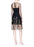 Figure View - Click To Enlarge - JONATHAN LIANG - Floral embroidered organdy dress