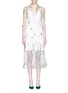 Main View - Click To Enlarge - JONATHAN LIANG - Floral embroidered mesh dress