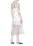 Figure View - Click To Enlarge - JONATHAN LIANG - Floral embroidered mesh dress