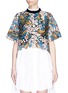 Main View - Click To Enlarge - JONATHAN LIANG - Floral embroidered high-low top