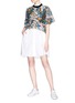 Figure View - Click To Enlarge - JONATHAN LIANG - Floral embroidered high-low top