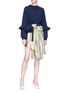 Figure View - Click To Enlarge - JONATHAN LIANG - Asymmetric ruffle cady top