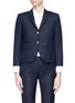 Main View - Click To Enlarge - THOM BROWNE  - Single breasted wool twill cropped blazer