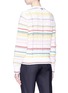 Back View - Click To Enlarge - THOM BROWNE  - Colourblock stripe sweater