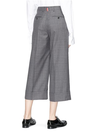 Back View - Click To Enlarge - THOM BROWNE  - Gingham check suiting culottes