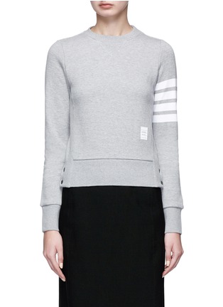 Main View - Click To Enlarge - THOM BROWNE  - Stripe sleeve cotton sweatshirt