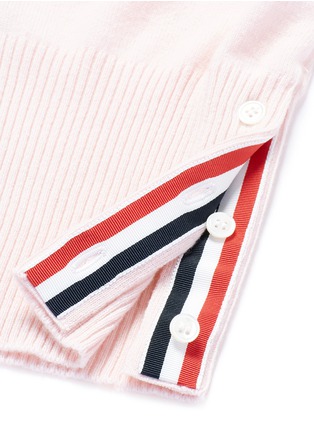Detail View - Click To Enlarge - THOM BROWNE  - Stripe sleeve crew neck cashmere cardigan