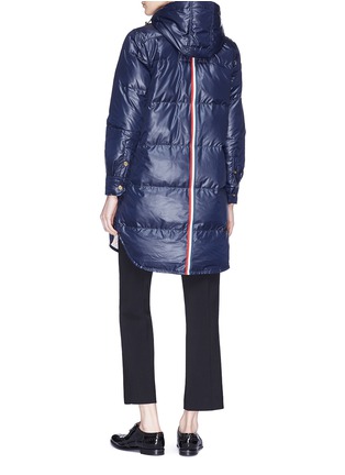 Back View - Click To Enlarge - THOM BROWNE  - Detachable hood down puffer coat