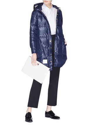Figure View - Click To Enlarge - THOM BROWNE  - Detachable hood down puffer coat