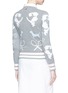 Back View - Click To Enlarge - THOM BROWNE  - Mix motif intarsia cashmere cardigan