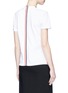 Back View - Click To Enlarge - THOM BROWNE  - Stripe trim T-shirt