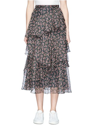 Main View - Click To Enlarge - 74017 - Floral print tiered chiffon skirt