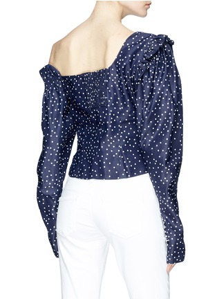 Back View - Click To Enlarge - MAGDA BUTRYM - 'Vannes' polka dot print one-shoulder blouse