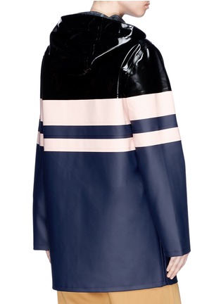 Back View - Click To Enlarge - STUTTERHEIM - Stripe panelled unisex raincoat