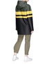 Back View - Click To Enlarge - STUTTERHEIM - Stripe colourblock unisex raincoat