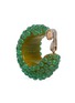 Detail View - Click To Enlarge - KENNETH JAY LANE - Embellished hoop clip earrings