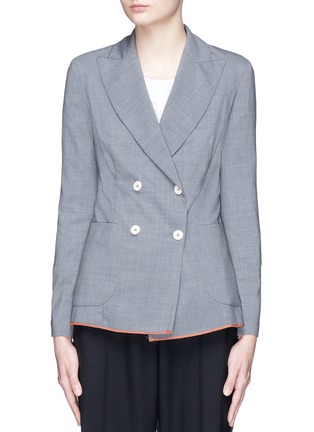 Main View - Click To Enlarge - BARENA - 'Dalia' double breasted virgin wool blazer