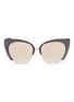 Main View - Click To Enlarge - MATTHEW WILLIAMSON - Glitter metal mirror cat eye sunglasses