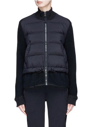 Main View - Click To Enlarge - JAMES PERSE - Terry fleece panel down puffer jacket