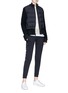Figure View - Click To Enlarge - JAMES PERSE - Terry fleece panel down puffer jacket