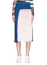 Main View - Click To Enlarge - MRZ - Colourblock plissé pleated panel knit midi skirt