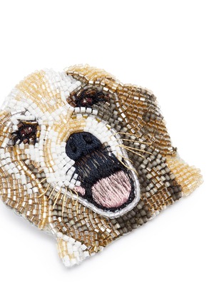 Detail View - Click To Enlarge - MIGNONNE GAVIGAN - Beaded dog brooch – Golden Retriever