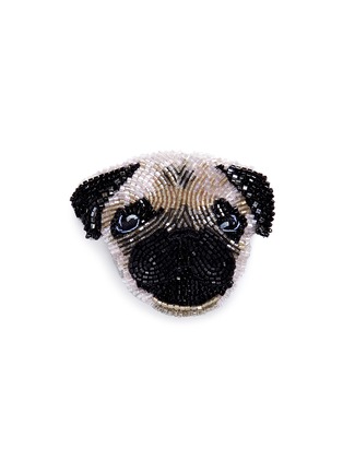 Main View - Click To Enlarge - MIGNONNE GAVIGAN - Beaded dog brooch – Pug