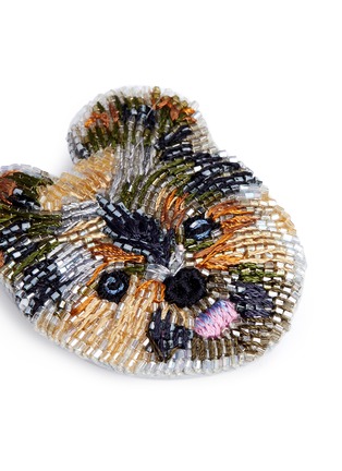 Detail View - Click To Enlarge - MIGNONNE GAVIGAN - Beaded dog brooch – Yorkshire Terrier