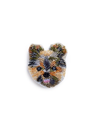 Main View - Click To Enlarge - MIGNONNE GAVIGAN - Beaded dog brooch – Yorkshire Terrier