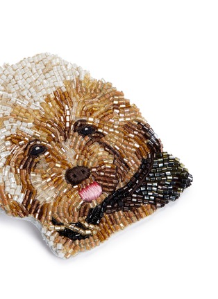 Detail View - Click To Enlarge - MIGNONNE GAVIGAN - Beaded dog brooch – Toy Poodle