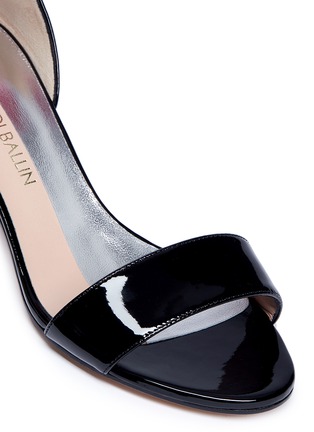 Detail View - Click To Enlarge - ALCHIMIA DI BALLIN - 'Alya' stripe ankle band patent leather sandals