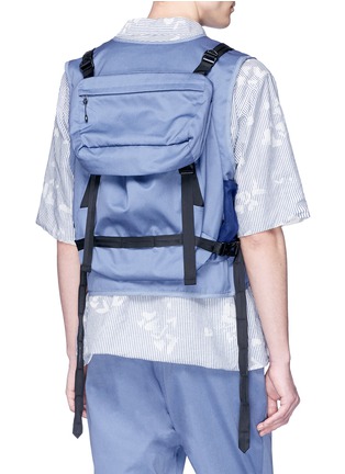 Back View - Click To Enlarge - MEANSWHILE - Cropped backpack twill vest