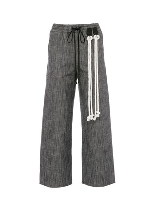 Main View - Click To Enlarge - SONG FOR THE MUTE - Raw cuff denim culottes