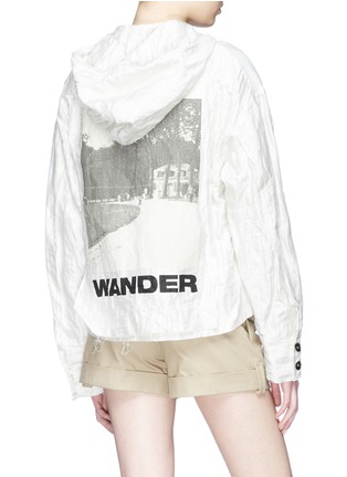 Back View - Click To Enlarge - SONG FOR THE MUTE - 'Wander Park' photographic print hooded jacket