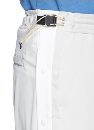 Detail View - Click To Enlarge - MEANSWHILE - Snap button outseam paperbag waist twill pants