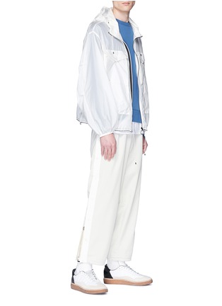 Figure View - Click To Enlarge - MEANSWHILE - Snap button outseam paperbag waist twill pants