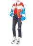 Figure View - Click To Enlarge - MSGM - Cutout sleeve colourblock oversized jacket