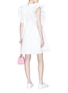 Figure View - Click To Enlarge - MSGM - Ruffle bib broderie anglaise dress