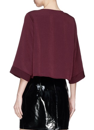 Back View - Click To Enlarge - TOPSHOP - Crepe wrap blouse