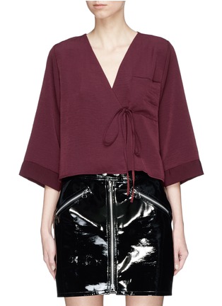 Main View - Click To Enlarge - TOPSHOP - Crepe wrap blouse