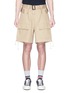 Main View - Click To Enlarge - 72951 - Lace-up outseam belted twill cargo shorts