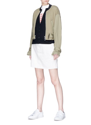 Figure View - Click To Enlarge - MARC JACOBS - 'Daisy' jacquard Merino wool cardigan