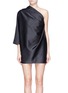 Main View - Click To Enlarge - MARC JACOBS - Pleated satin one-shoulder mini dress